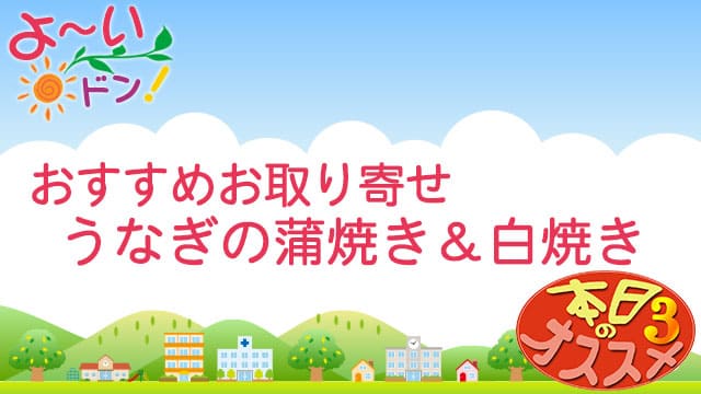 よ～いドン おすすめ3 お取り寄せ 通販 手土産 うなぎ丼 たむけん