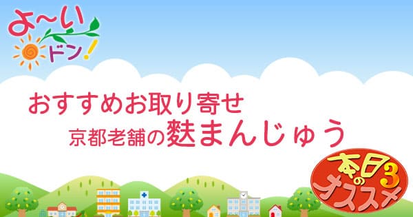 よ いドン オススメお取り寄せ 京都老舗の味 もっちり麩まんじゅう グレンの気になるグッズ お取り寄せ