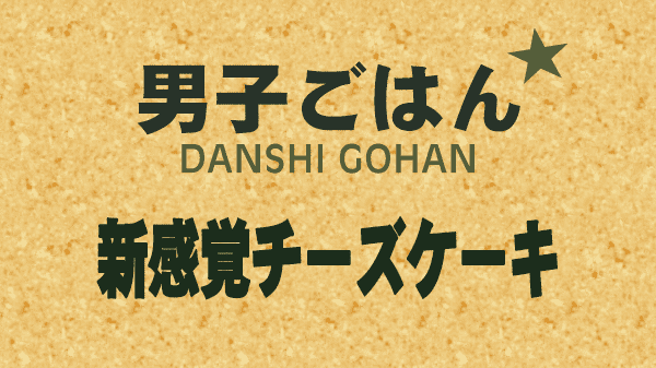男子ごはん 新感覚 チーズケーキ