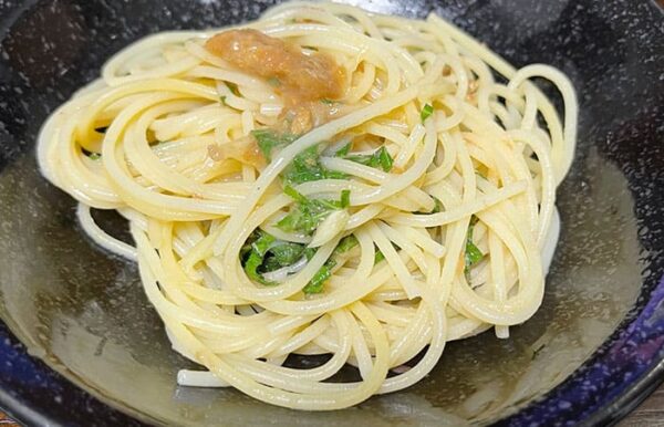 梅真鯛梅を使った和風パスタ